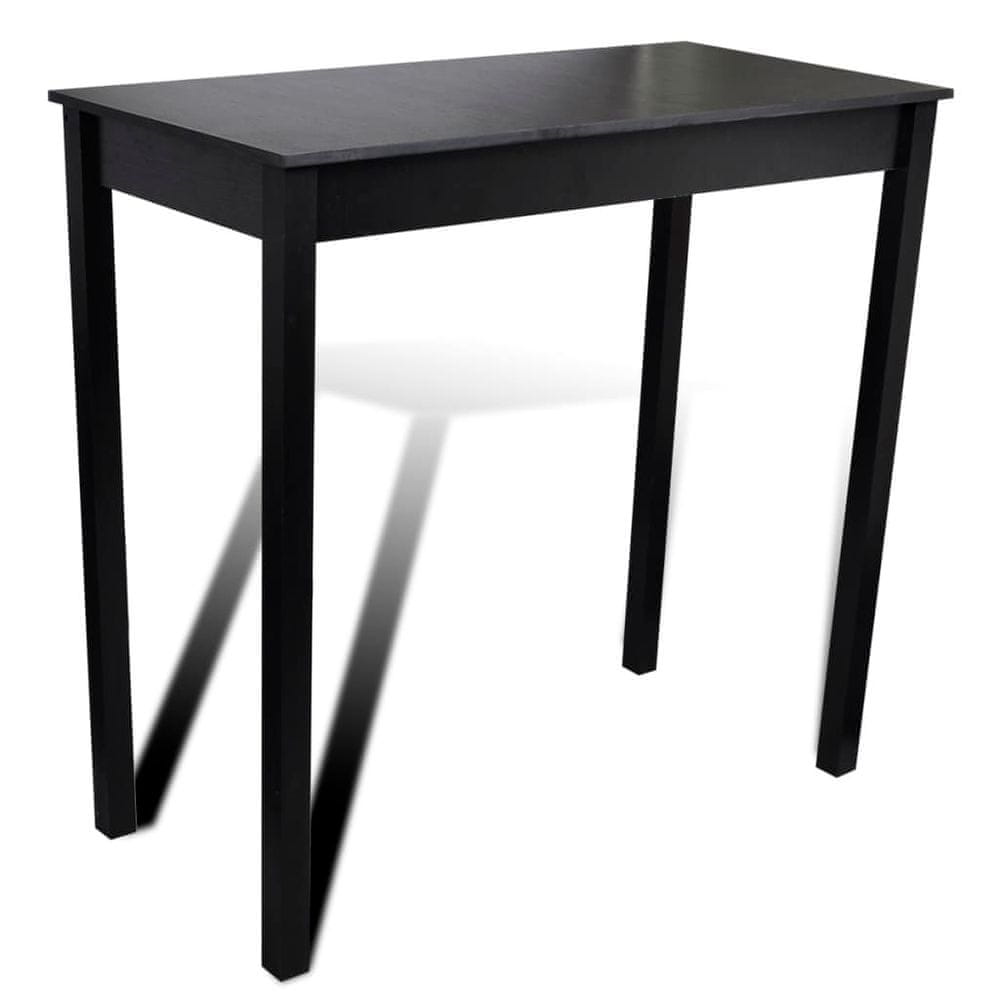 Vidaxl Barový stôl, MDF, čierny 115x55x107 cm